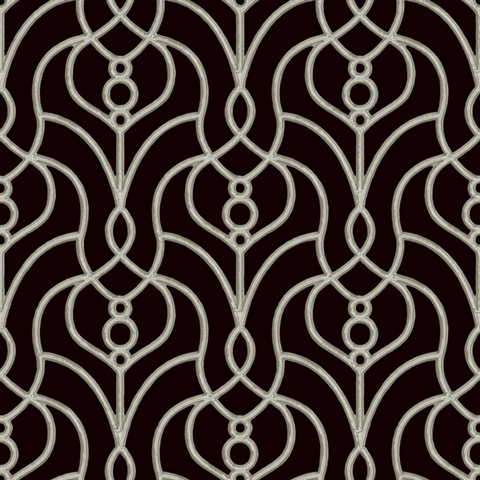 Black Divine Trellis Wallpaper