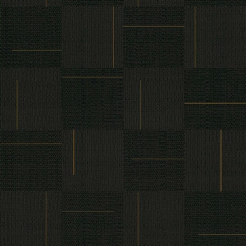Black Geo Block Weave Checkerboard