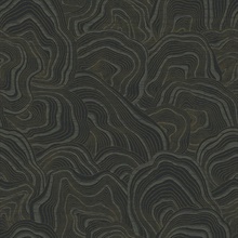 Geodes Black Metallic Faux Stone Wallpaper