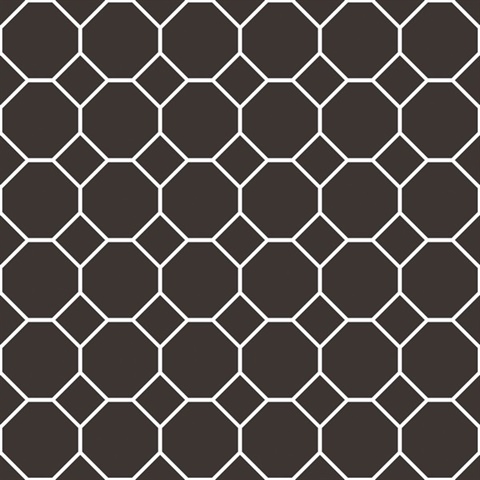 Black Geometric Hexagon Bee Hive Wallpaper