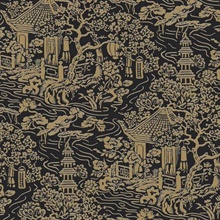 Black &amp; Gold Chinoiserie Wallpaper