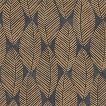 Black & Gold Commercial Spot Leaves Wallpaper