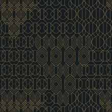 Black & Gold Modern Glass Beads Geometric Chandelier Wallpaper
