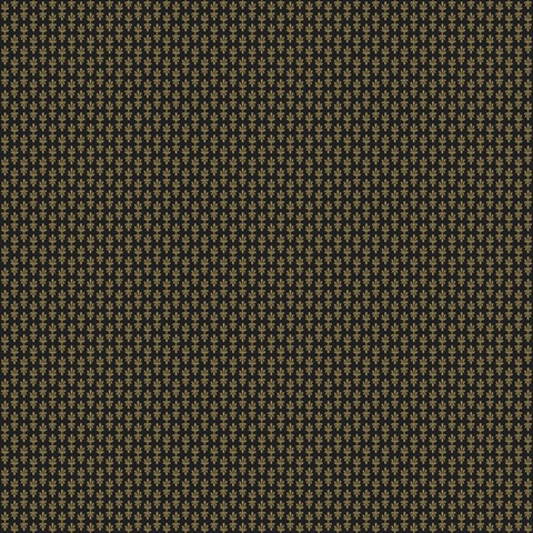 Black & Gold Petal Modern Fleur de lis Wallpaper