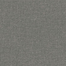 Black &amp; Grey Faux Woven Linen Textured Wallpaper