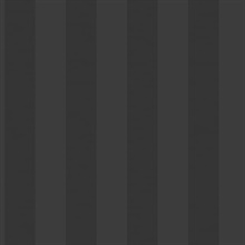 Black Matte/Shiny Stipe Embossed Wallpaper