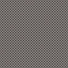 Black Medallion Quatrefoil Clover Wallpaper