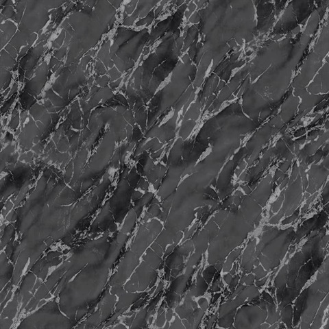 Black Metallic Marble Wallpaper