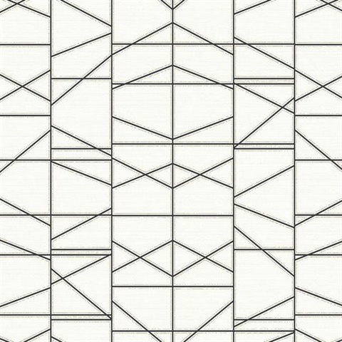 Black Modern Perspective Geometric Wallpaper