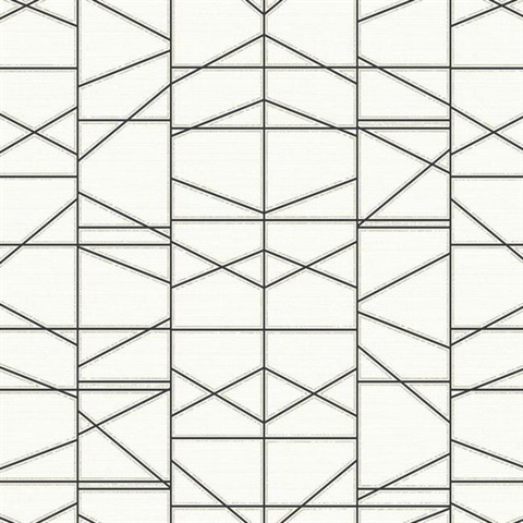 Black Modern Perspective Geometric Wallpaper