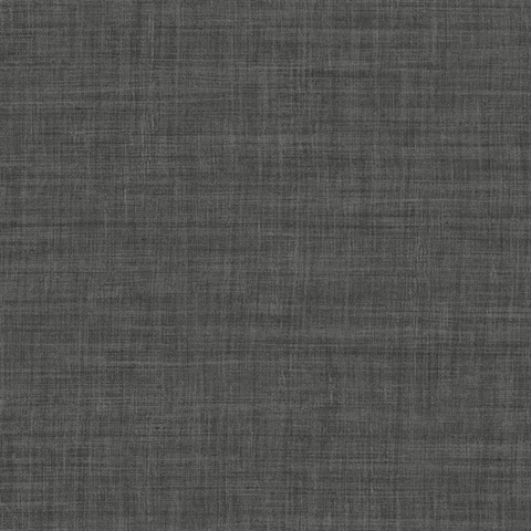 Black Randi Tight Weave Faux Grasscloth Wallpaper