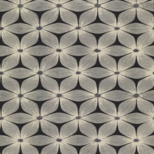 Black &amp; Silver Everlasting Foil Floral Trellis Wallpaper