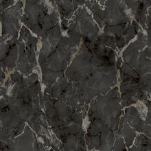 Black & Silver Faux Marble Wallpaper