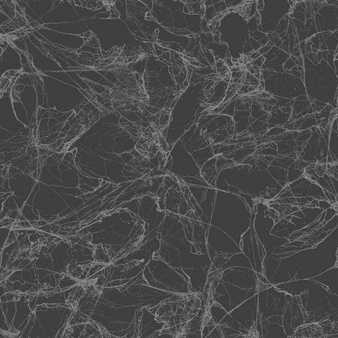 Black & Silver Spider Paint Crackle Wallpaper