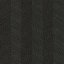 Black Sisal Vertical Chevron Stripe Wallpaper