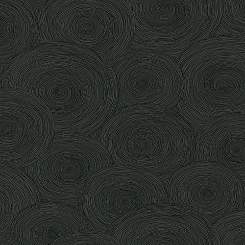 Black Starry Night Abstract Circles Wallpaper