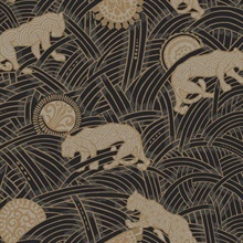 Black Taupe Gold Tibetan Tigers Wallpaper