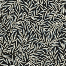 Black &amp; Taupe Rowan Leaf Wallpaper