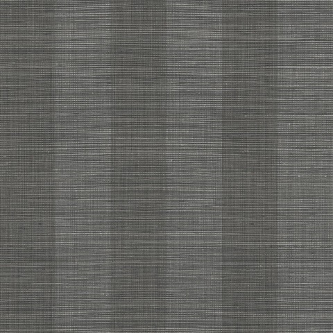 Black Textured Faux Linen Wallpaper