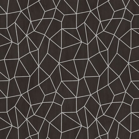 Black Textured Giraffe Skin Metallic Wallpaper