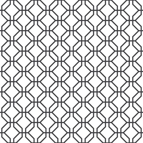 Black Trellis Geometric  Positive Wallpaper