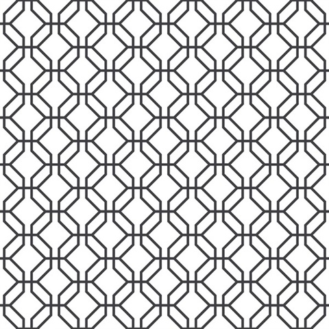 Black Trellis Geometric  Positive Wallpaper