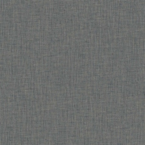 Black Tweed Woven Linen Wallpaper