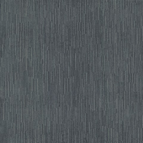 Black Weekender Metallic Vertical Weave Wallpaper