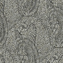 Black &amp; White Kashmir Dreams Indian Paisley Wallpaper