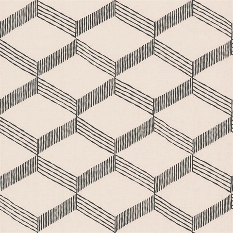 Black & White Palisades Geometric Textured Infinity Wallpaper