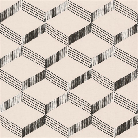 Palisades Natural Paperweave Diamond Wallpaper Beige Wallpaper