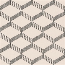 Palisades Natural Paperweave Diamond Wallpaper Beige Wallpaper