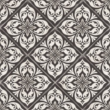 Black & White Plumosa Mosaic Tile Wallpaper