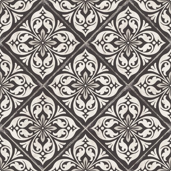 Black White Plumosa Mosaic Tile Wallpaper, Mosaic Tile Wallpaper