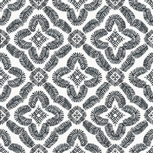 Black &amp; White Talia Botanical Medallion Wallpaper