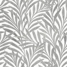 Black &amp; White Tea Leaves Wallpaper