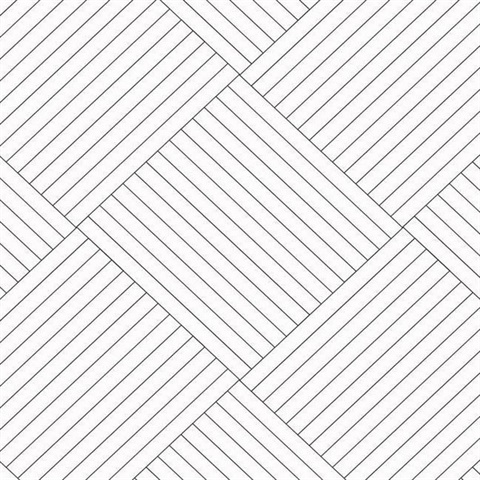 Black & White Twisted Tailor Geometric Wallpaper