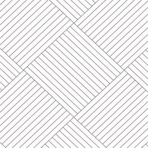 Black & White Twisted Tailor Geometric Wallpaper