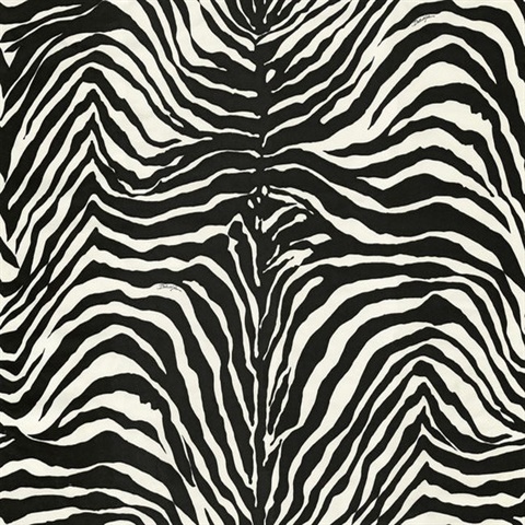 Black & White Zebra Striped Dante Wallpaper