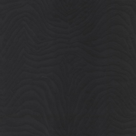 Black Zebra Striped Metto Wallpaper