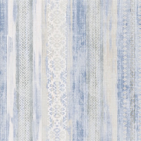 Blair Blue Ikat Stripe