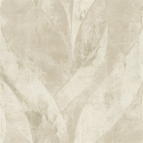 Blake Light Grey Leaf Wallpaper