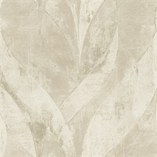 Blake Light Grey Leaf Wallpaper