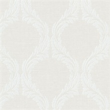 Blake Light Grey Ogee Wallpaper