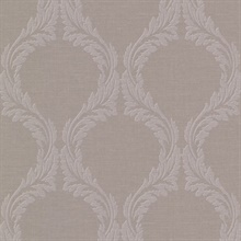 Blake Taupe Ogee Wallpaper