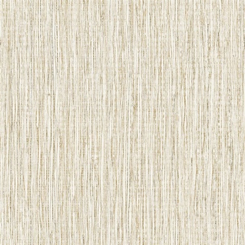 Blanco Faux Vertical Woven Fabric Wallpaper