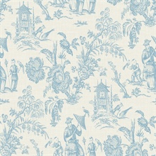 Bleu Bisque Colette Chinoiserie Wallpaper