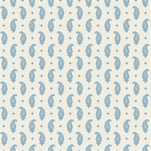 Bleu Bisque Maia Paisley Wallpaper