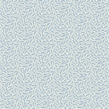 Bleu Bisque Small Sprig Leaf Cossette Wallpaper
