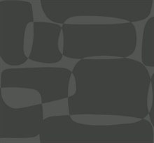 Block Black & Metallic Retro Wallpaper